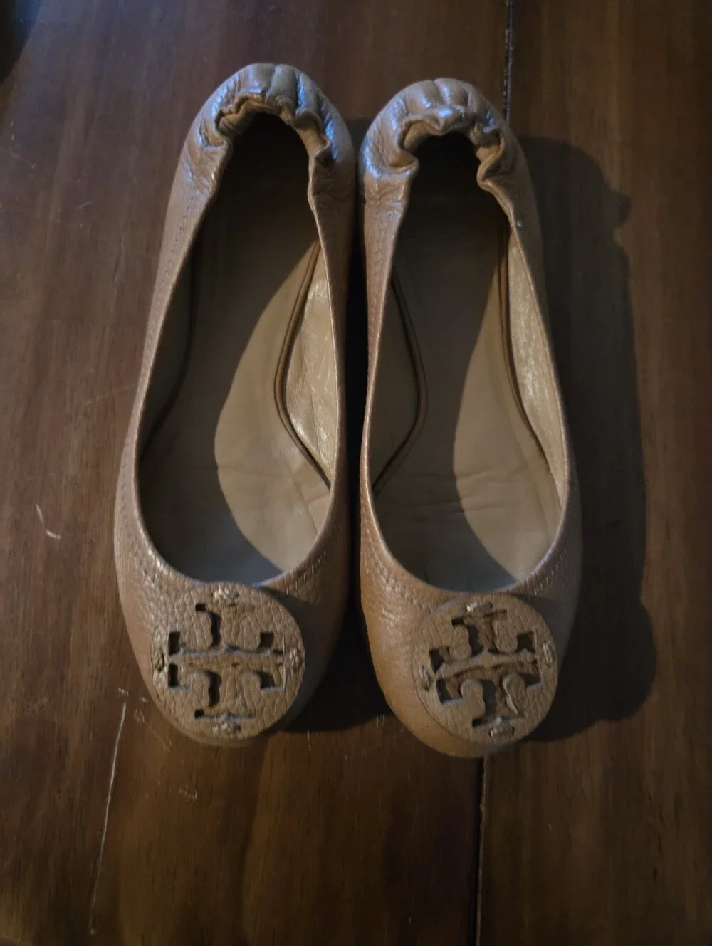 Tory Burch Tan Leather Loafers